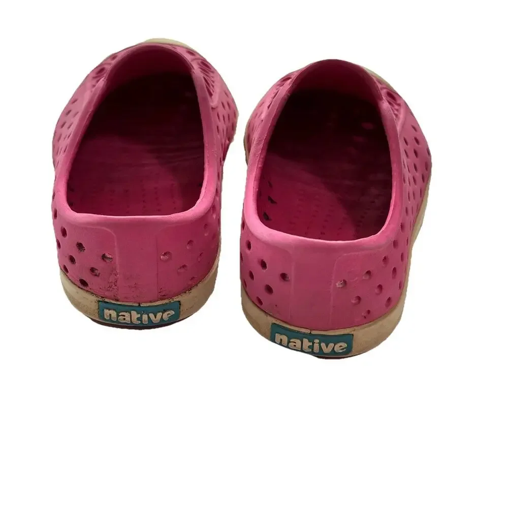 Native Jefferson Baby Infant Hollywood Pink/Shell White Slip On Shoes C6